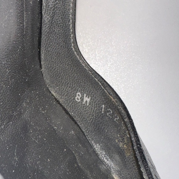 Stuwart Weizman women’s black sling back peep toe heels 8 formal party leather - Picture 3 of 12